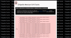 Desktop Screenshot of chipotlesucks.com